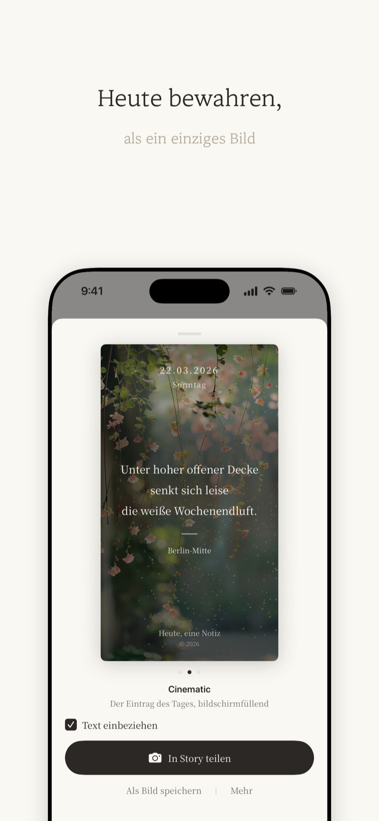 Heute-Abzug-Widget