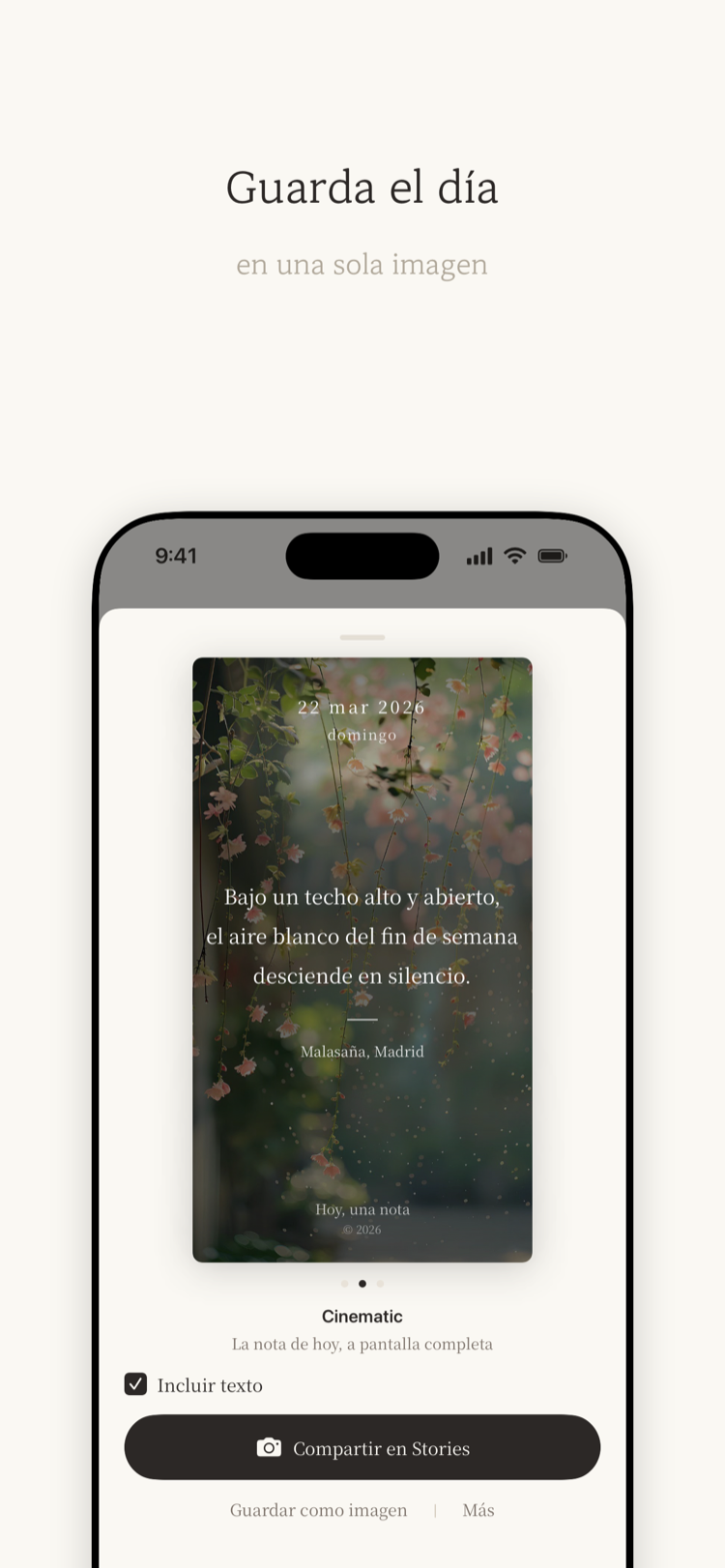 Widget de copia de hoy